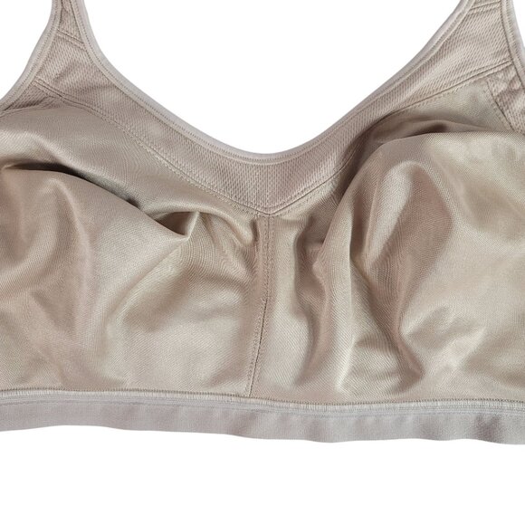Playtex 18 Hour Wirefree Bra Tan 44DD Active Breathable Comfort Straps #4159 - Picture 3 of 11